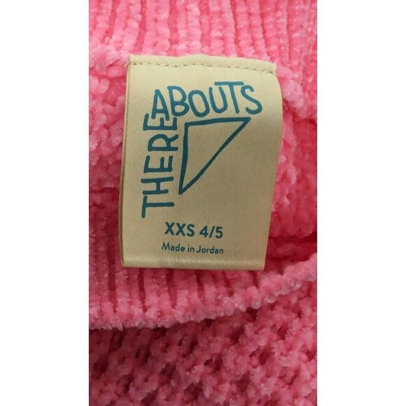 There Abouts Girls XXS 4/5 Bright Pink Sweater Polyester Pullover Round Neck - Picture 7 of 9